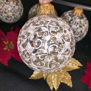 Vintage Krebs WestGermany Stencil Glitter Ornament